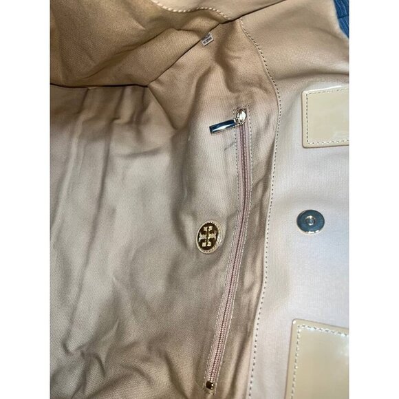 TORY BURCH Tote Bag Handbag Logo Switch Beige - Picture 9 of 12